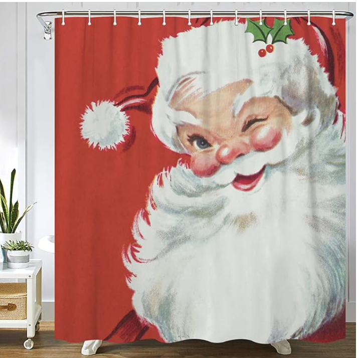 Jolly Santa Shower Curtain