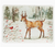 The Canton Christmas Shop Snowy Woods Deer and Wildlife Ceramic Platter featuring owl cardinal snowy wood