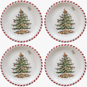 The Canton Christmas Shop Spode Candy Cane Christmas Tree Dinner Paper Plates Set of 8