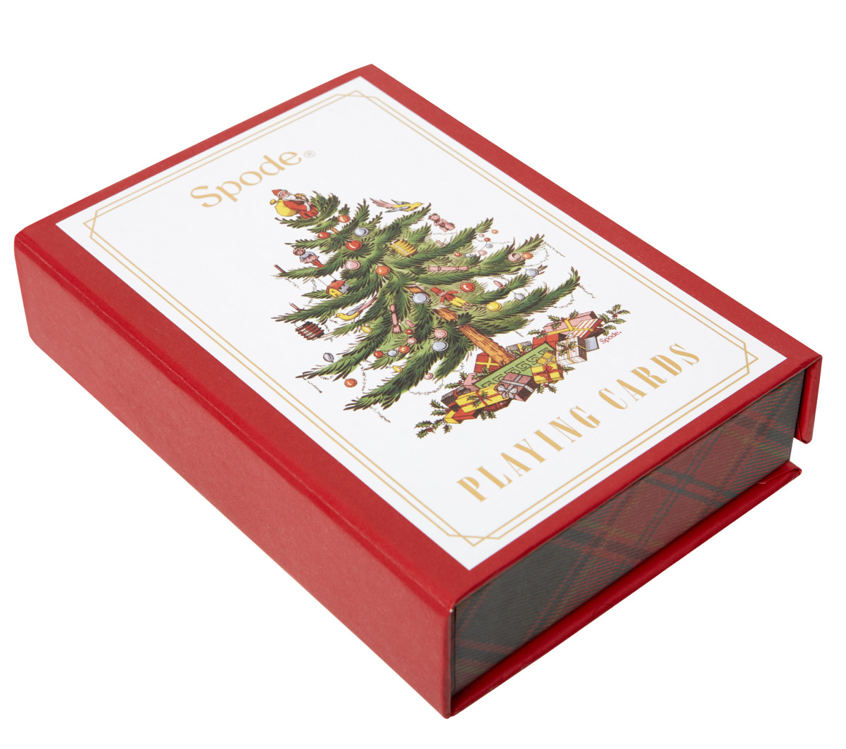 The Canton Christmas Shop Spode Christmas Tree Double Deck of Playing Cards Gift Box with Magnetic Closure