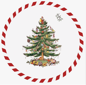 The Canton Christmas Shop Spode Candy Cane Christmas Tree Dinner Paper Plates Individual Plate