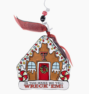 The Canton Christmas Shop Wreck Em Texas Tech House Flat Ornament by Glory Haus