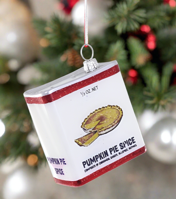 The Canton Christmas Shop Pumpkin Pie Spice Glass Ornament by Cody Foster