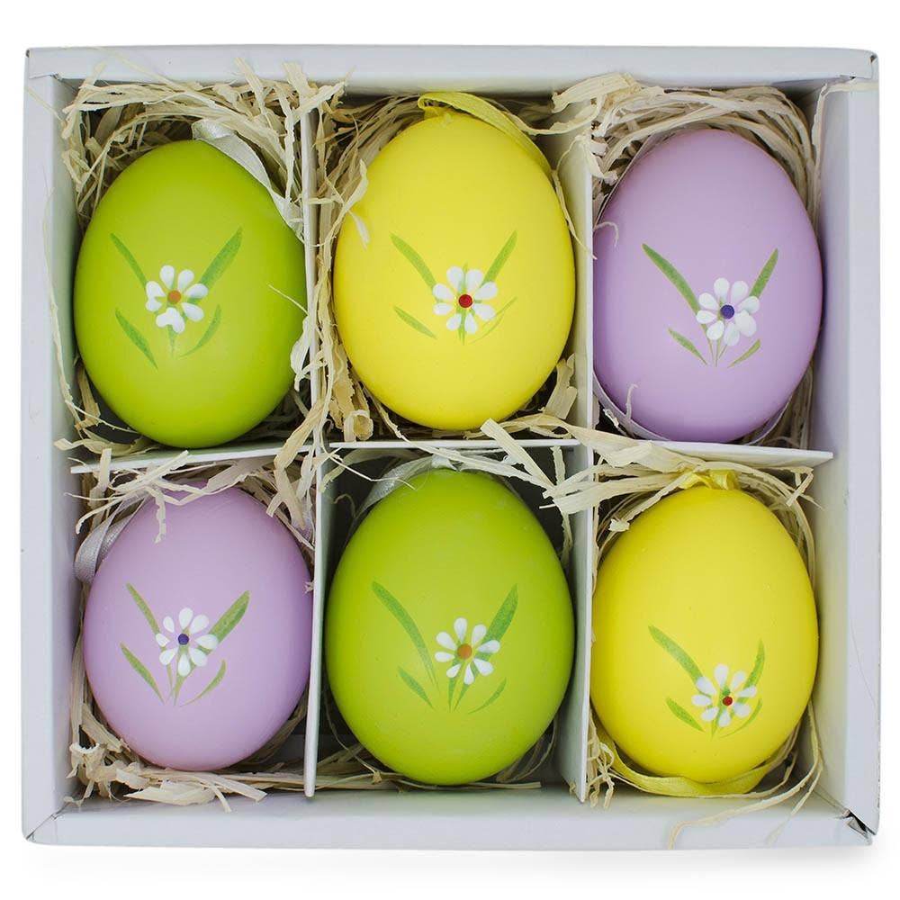 The Canton Christmas Shop Bunny Rabbit painted easter resurrection eggs in box set of six for holiday egg hunt display decor