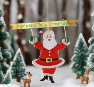 The Canton Christmas Shop Holly Jolly Santa Ornament by Cody Foster