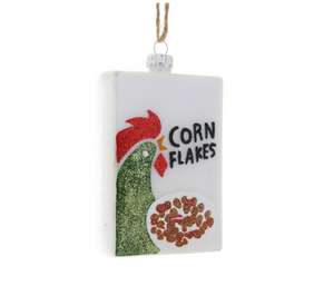 The Canton Christmas Shop Box of Cornflakes Ornament by Cody Foster & Co on white background