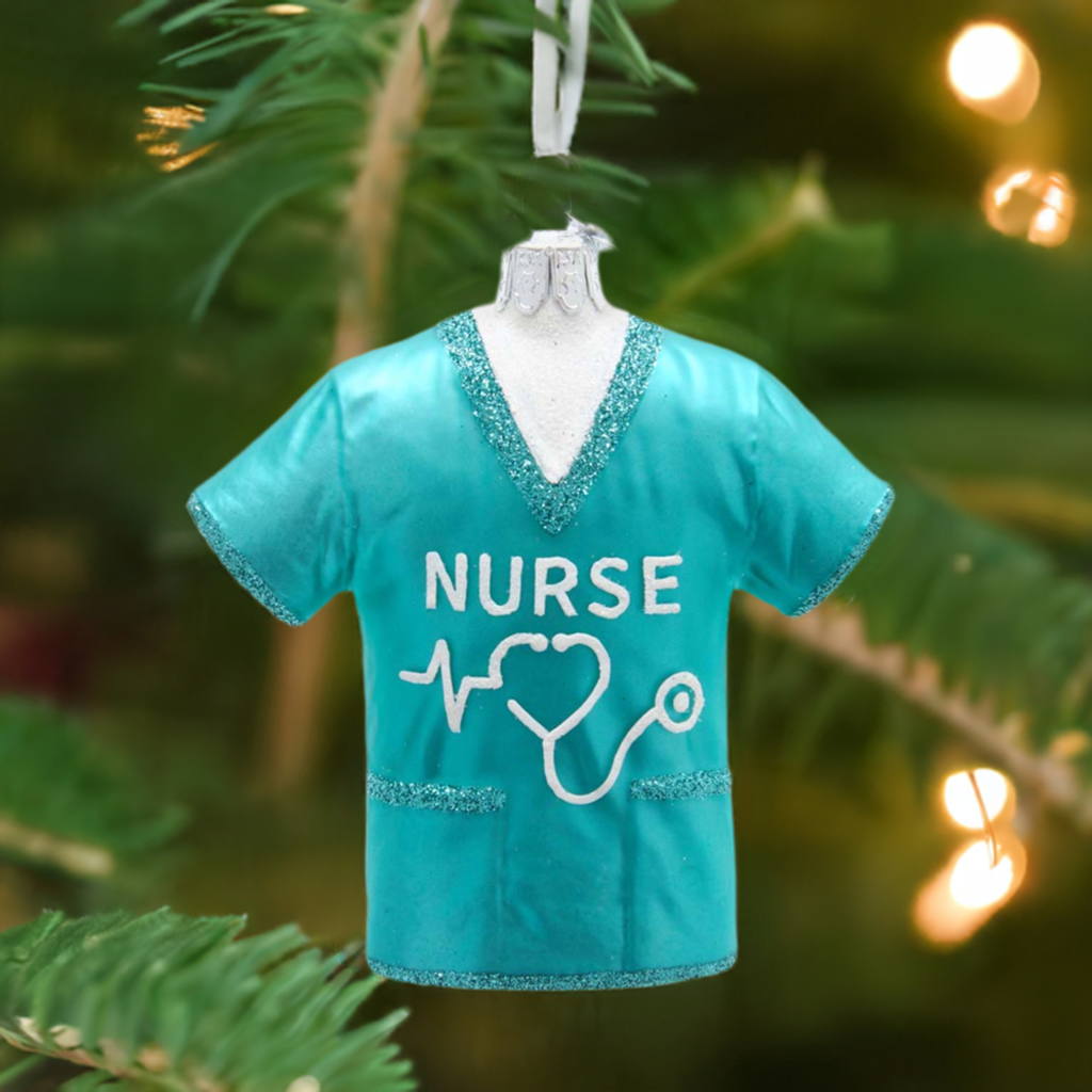 The Canton Christmas Shop Noble Gems Nurse Scrubs Ornament by Kurt Adler