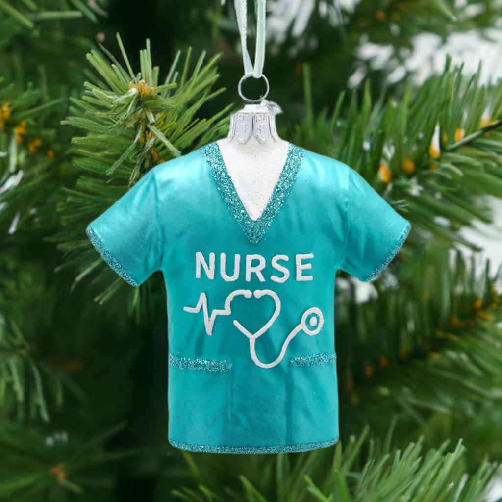 The Canton Christmas Shop Noble Gems Nurse Scrubs Ornament by Kurt Adler