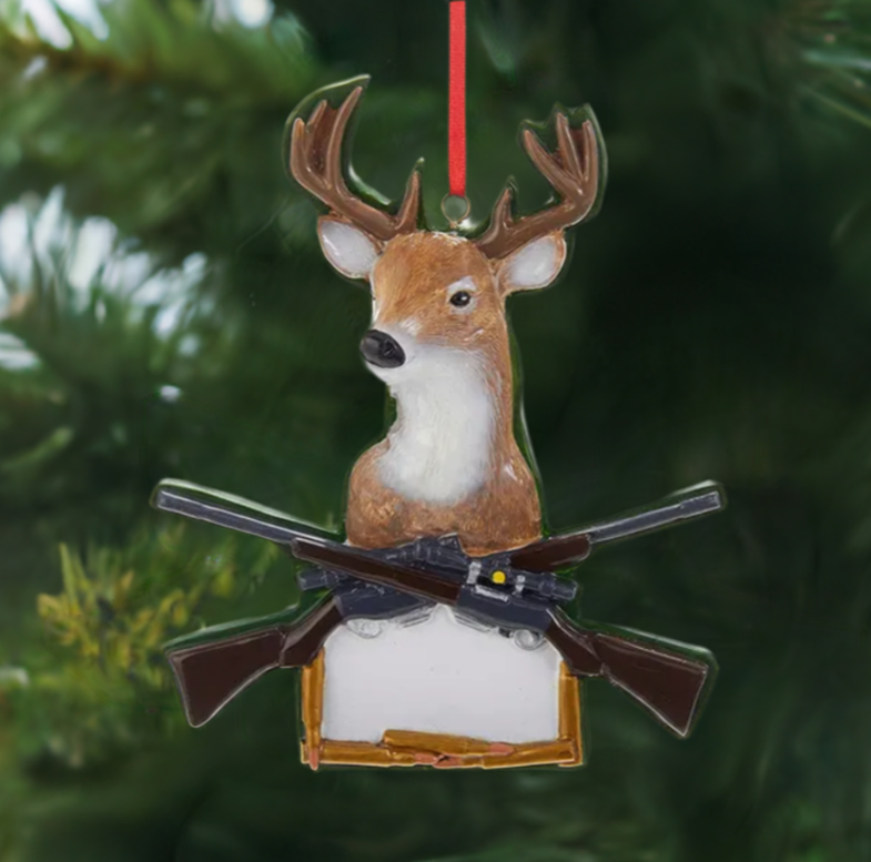 The Canton Christmas Shop Deer Hunting Ornament Personalize It by Kurt Adler