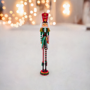 36" Hollywood Nutcrackers™ Red, White and Green Skinny Soldier Nutcracker