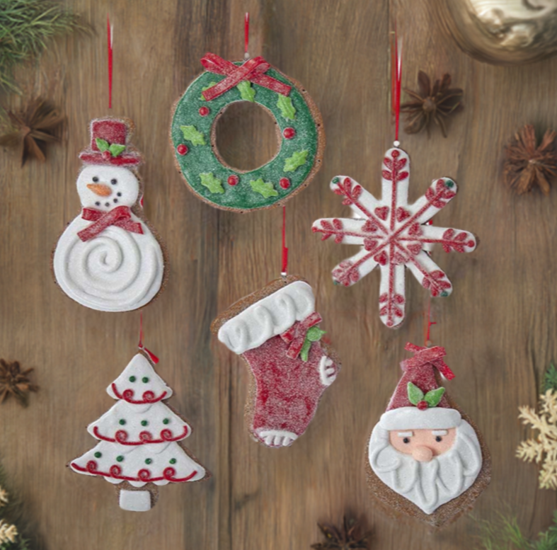 The Canton Christmas Shop Claydough Christmas Cookie Ornaments Assorted 