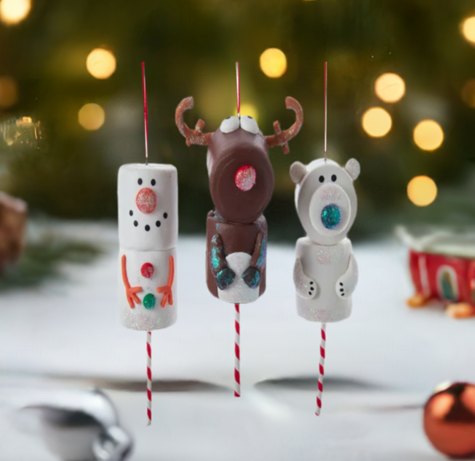 The Canton Christmas Shop Marshmallow Ornaments by Kurt Adler Reindeer Snowman Polar Bear