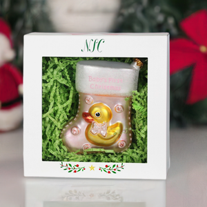 The Canton Christmas Shop Baby's First Christmas Ornament in box