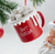 The Canton Christmas Shop Hot Cocoa Christmas Mug Red Metal Ornament with Marshmallows by Kurt Adler