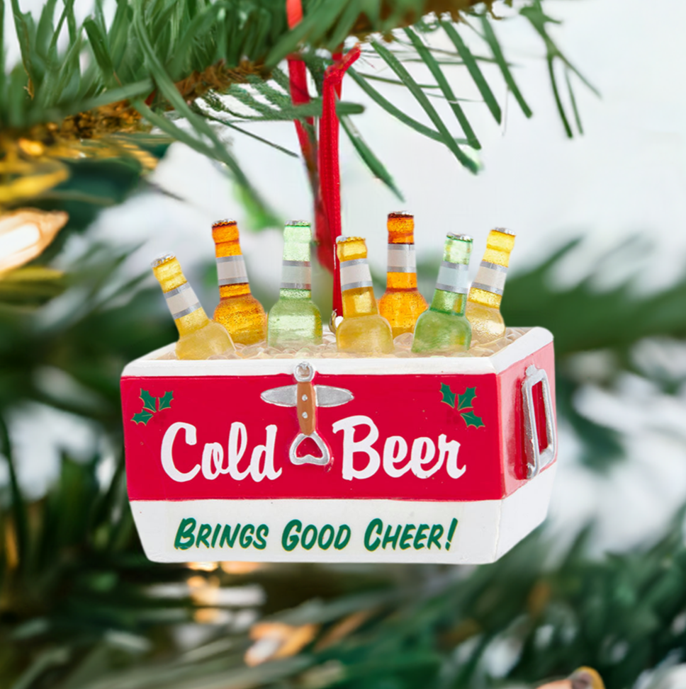 The Canton Christmas Shop Kurt Adler Cold Beer Brings Good Cheer Christmas Tree Ornament