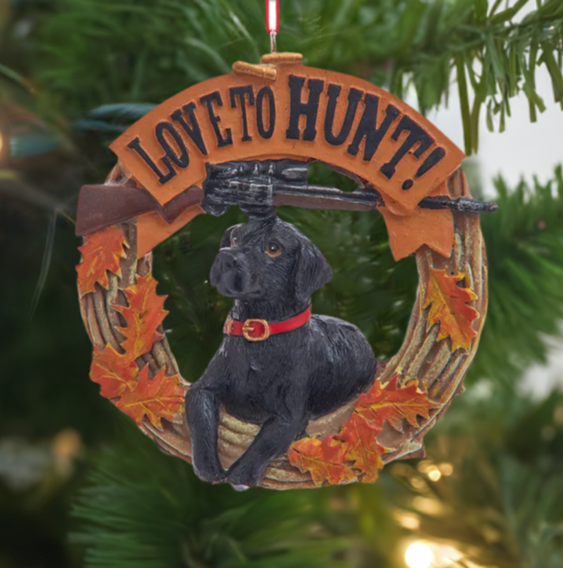 Love to Hunt Wreath Ornament