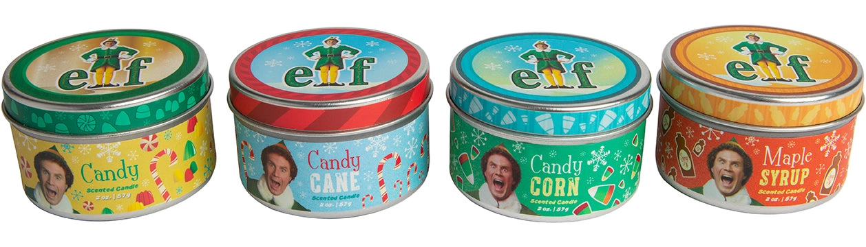 The Canton Christmas Shop Elf The Movie Scented Candles Candy Cane Maple Syrup Candy Corn Will Ferrell