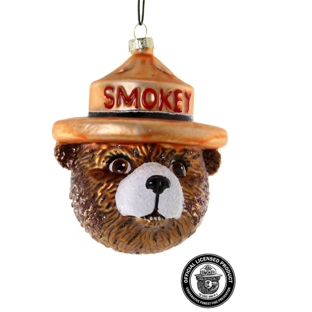 The Canton Christmas Shop Smokey the Bear officially licensed ornament prevent forest fires California usa American