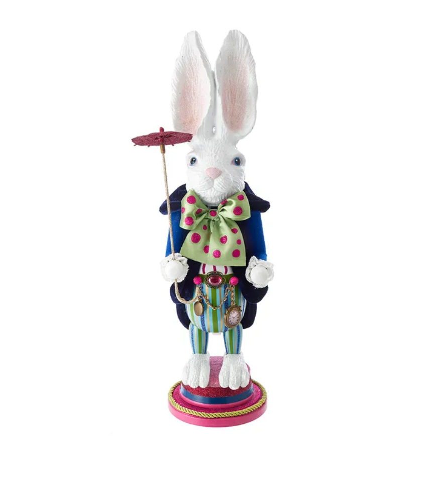 The Canton Christmas Shop Hollywood Nutcrackers White Rabbit from Kurt Adler at tea party